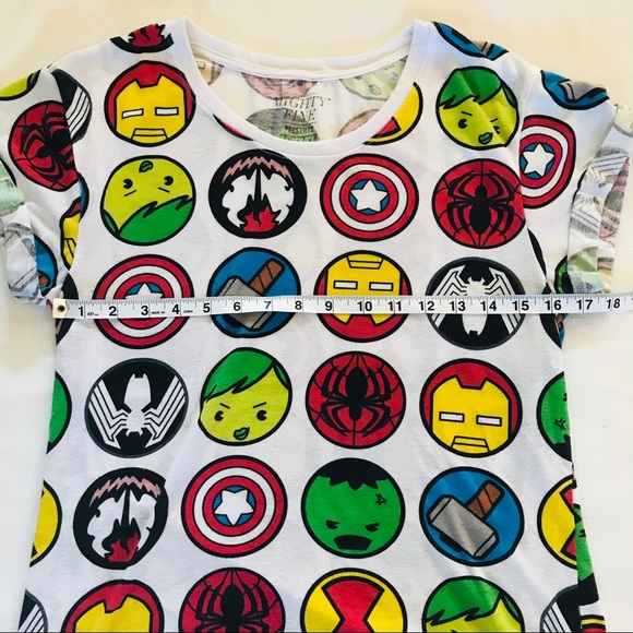 Marvel Women’s White Large Colorful T-Shirt Tee - Picture 5 of 8